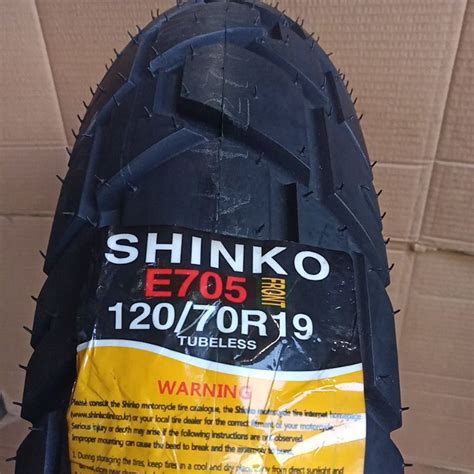 120 70R19 E 705 Shinko Front Tubeless Made In Korea Shopee Philippines