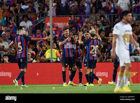 Barcelona Spain August Fc Barcelona V Pumas Unam Pedri Of