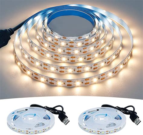 Amazon KXZM USB LED Strip Light Natural White 4000K 5V USB Powered