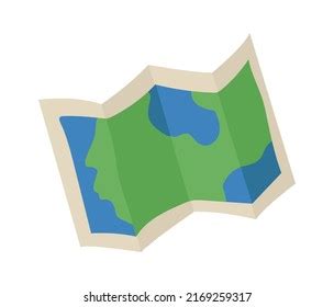 Folded Map Icon Vector Illustration Stock Vector (Royalty Free ...