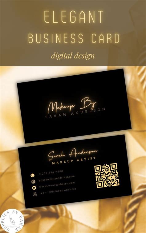 Custom Luxury Business Cards Design Gold Black Minimal Etsy Canada