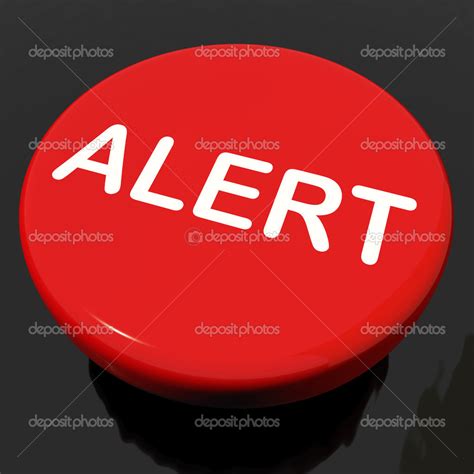 Alert Button Shows Danger Warning Or Beware — Stock Photo © stuartmiles ...