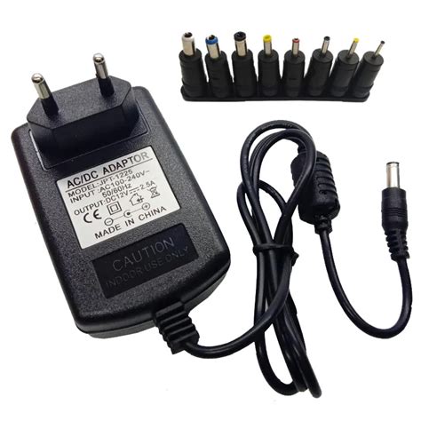 Universal EU AU UK US Plug 12V 2 5A Power Adapter AC To DC 100 240V