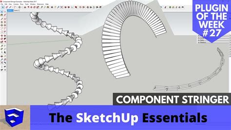 Components Along A Path With Component Stringer SketchUp Plugin Of