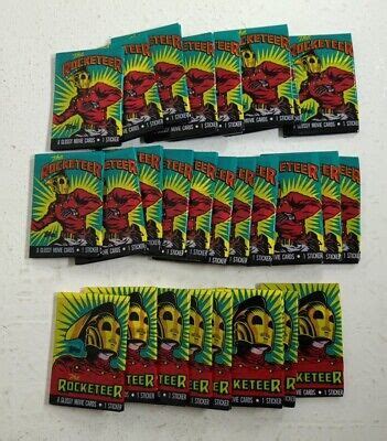 X Topps The Rocketeer Walt Disney Movie Rare New Cards Sticker Wax