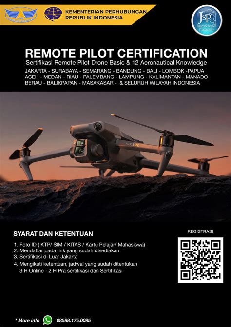 Jadwal Sertifikasi Pilot Drone 2024 Jsp Jakarta School Of Photography