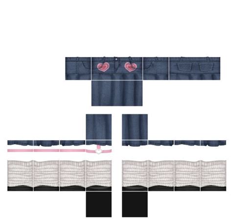 Y K Hearts Valentine Jeans Thrifted Skirt Roblox Template Roblox