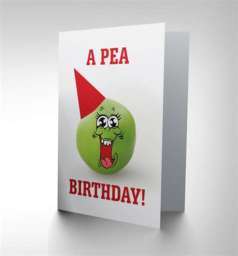 Birthday Happy A Pea Pun Funny Cartoon Humour Art Greeting Card Cp1500 Ebay