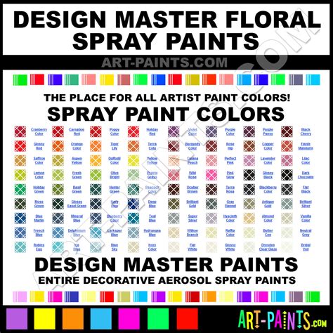 Design Master Floral Spray Paint Aerosol Colors - Design Master Floral ...