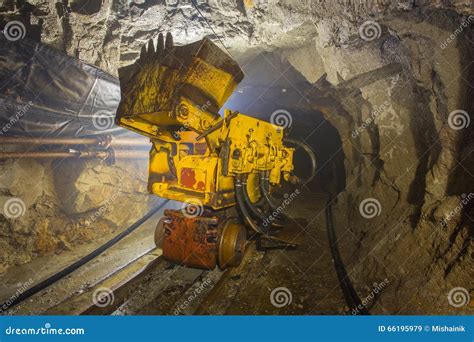 Underground Gold Mine Ore Loading Machine Stock Image Image Of