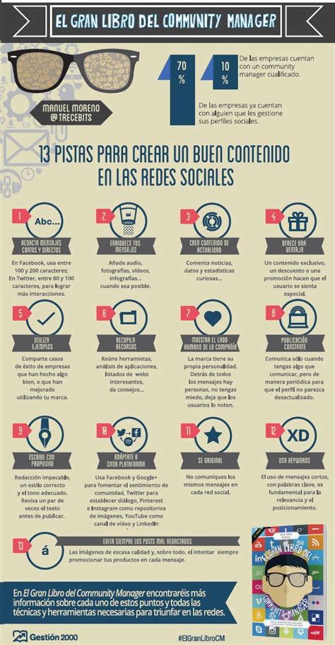 13 pistas para crear buen contenido en las redes sociales Infografía