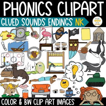 Phonics Clipart Ending Blends Glued Sounds ND NG NK Science Of Reading