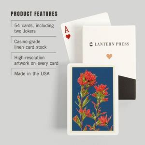 Playing Cards Indian Paintbrush Letterpress Lantern Press Artwork