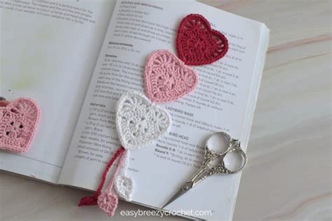 Triple Crochet Heart Bookmark | Easy Breezy Crochet