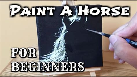 How To Paint A Horse For Beginners Acrylic Time Lapse Painting 2017