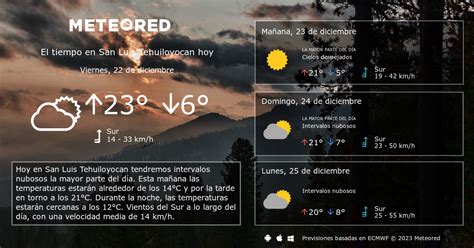 El Tiempo En San Luis Tehuiloyocan Predicci N A D As Meteored