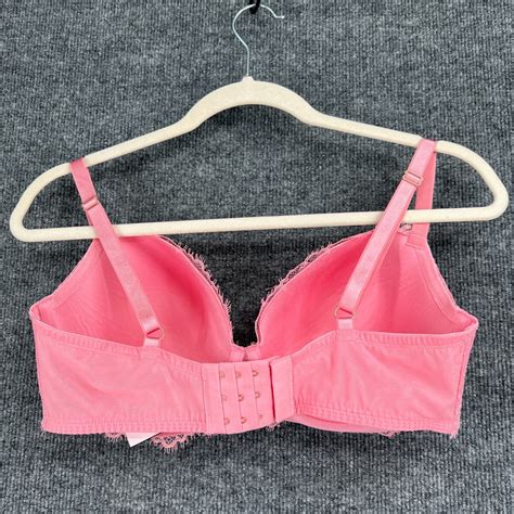 Victorias Secret Dream Angels Lined Demi Bra Womens 36DD Pink Lace