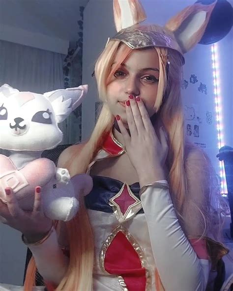 Belo Cosplay Da Ahri Star Guardian De League Of Legends Da Titia Maiii