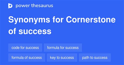 Cornerstone Of Success synonyms - 28 Words and Phrases for Cornerstone ...