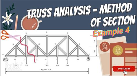 Example Trusses Analysis By Method Of Sections Youtube