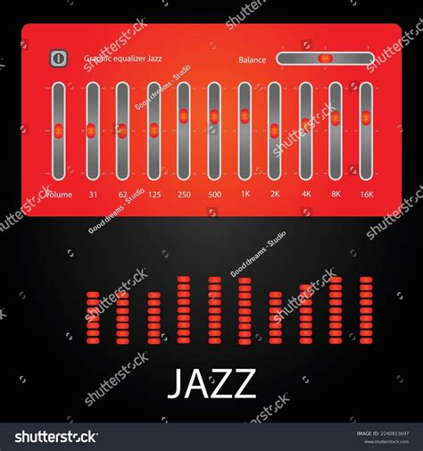 Graphic Equalizer Jazz Template Background Stock Vector Royalty Free