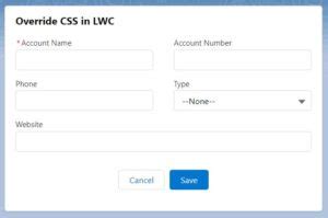 Override CSS In LWC For Standard Components Niks Developer