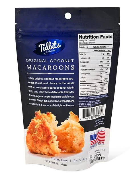 Tidbits Gluten Free Macaroon 3 Pack 3 75 Oz Coconut Macaroon