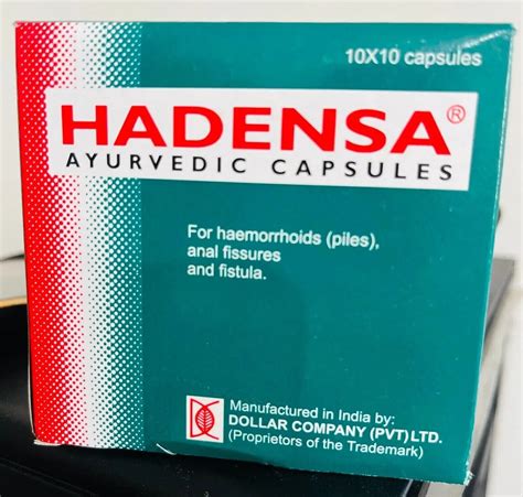 Hadensa Ayurvedic 100 Pill Hemorrhoids Piles Pain Relief Itching