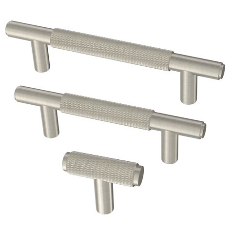 Shop Brainerd Knurled Bar Stainless Steel Piece Cabinet Hardware