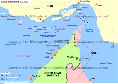 The Persian Gulf - Maps - The Gulf/2000 Project - SIPA - COLUMBIA UNIVERSITY