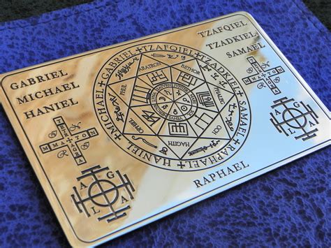 Wallet card The Seals of the Seven Archangels, The Seven Archangels ...