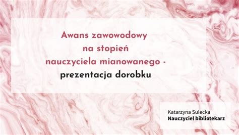 Prezentacja Dorobku Mianowanie