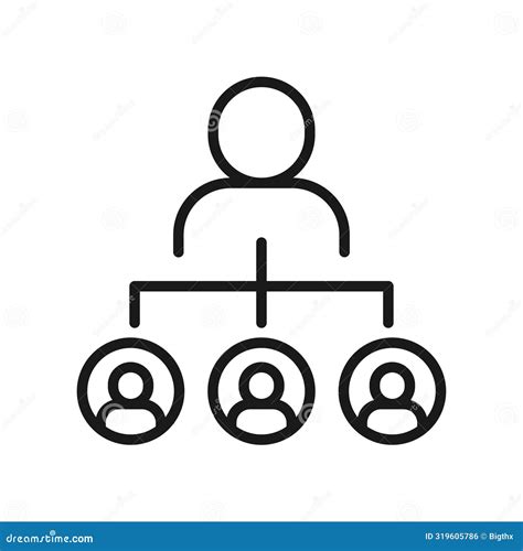 Hierarchy Structure Employee Icon. Network Business Company Symbol