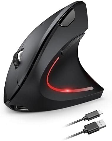 TECKNET Ergonomic Mouse, Rechargeable Vertical Ergo Mouse Wireless ...