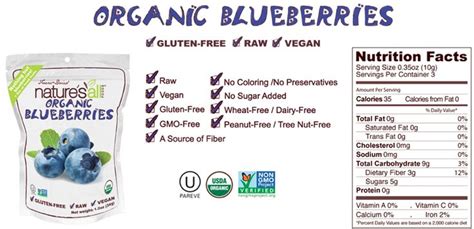 Natures All Organic Blueberries Organic Blueberries Gluten Free