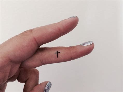 20 Cross Temporary Tattoo Tiny Cross Fake Tattoos Set Of 20