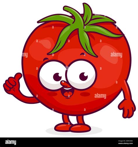 A Cartoon Fresh Tomato Character Stock Photo Alamy