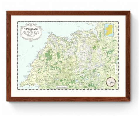 The Burren, Map of the Burren, County Clare Map. - Etsy