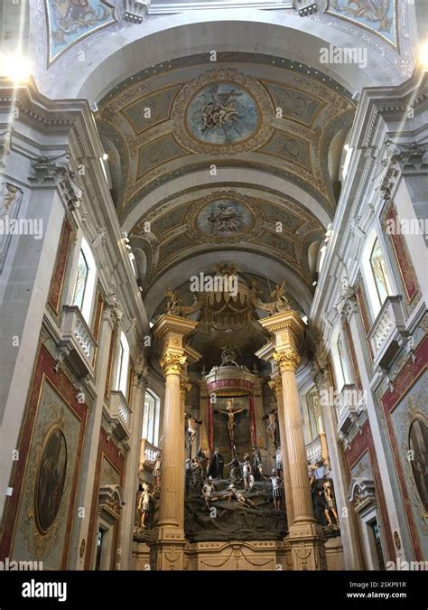 basilica  bom jesus  monte braga interior  ornate gilded altar