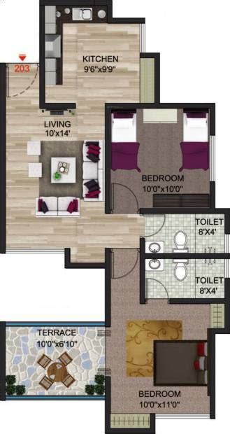 836 Sq Ft 2 Bhk Floor Plan Image Meghaswana Group Bhakti Iris