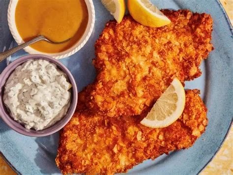 Potato Chip Crusted Chicken Schnitzel Recipe Food Network Kitchen