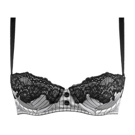 Fleur du Mal pieces lingerie set Exécutive Ash Pinstripe