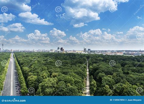 Aerial View Of Tiergarten And Skyline Of Berlin Stock Photo Image Of