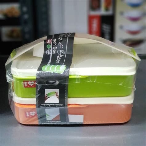 Jual Lunch Box Nero Orion GBU Plastic Susun 2 Kotak Makan Plastik Di