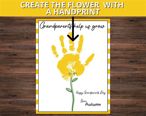 Grandparents Day Handprint Art, Grandparents Day Keepsake, Daycare Handprint Art for ...