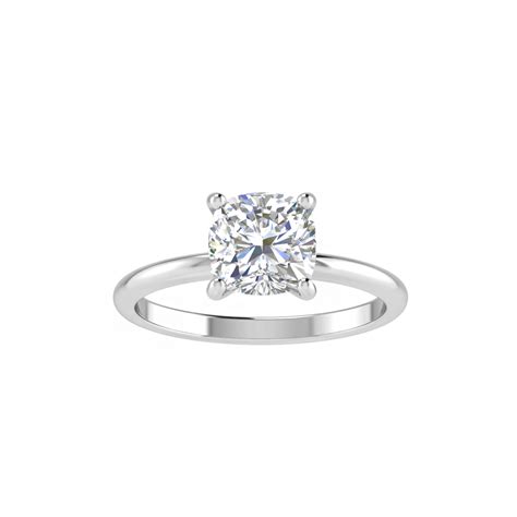 1 Ct Cushion Diamond Solitaire Engagement Ring