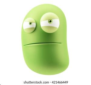 Thinking Emoji Cartoon 3d Rendering Stock Illustration 421466449