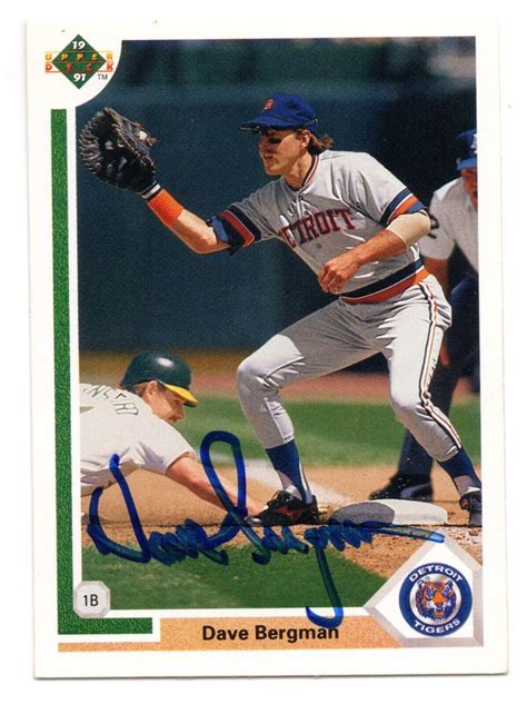 Dave Bergman Autograph On A 1991 Upper Deck Detroit Tigers Ebay