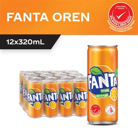 Fanta Drink Cans 320ml X 12 Orange Strawberry Grape Lychee