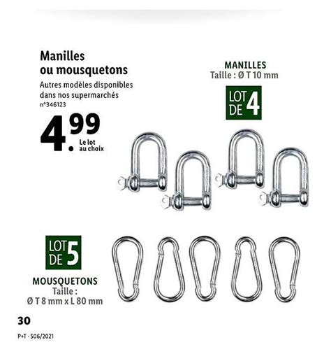 Promo Manilles Ou Mousquetons Chez Lidl ICatalogue Fr